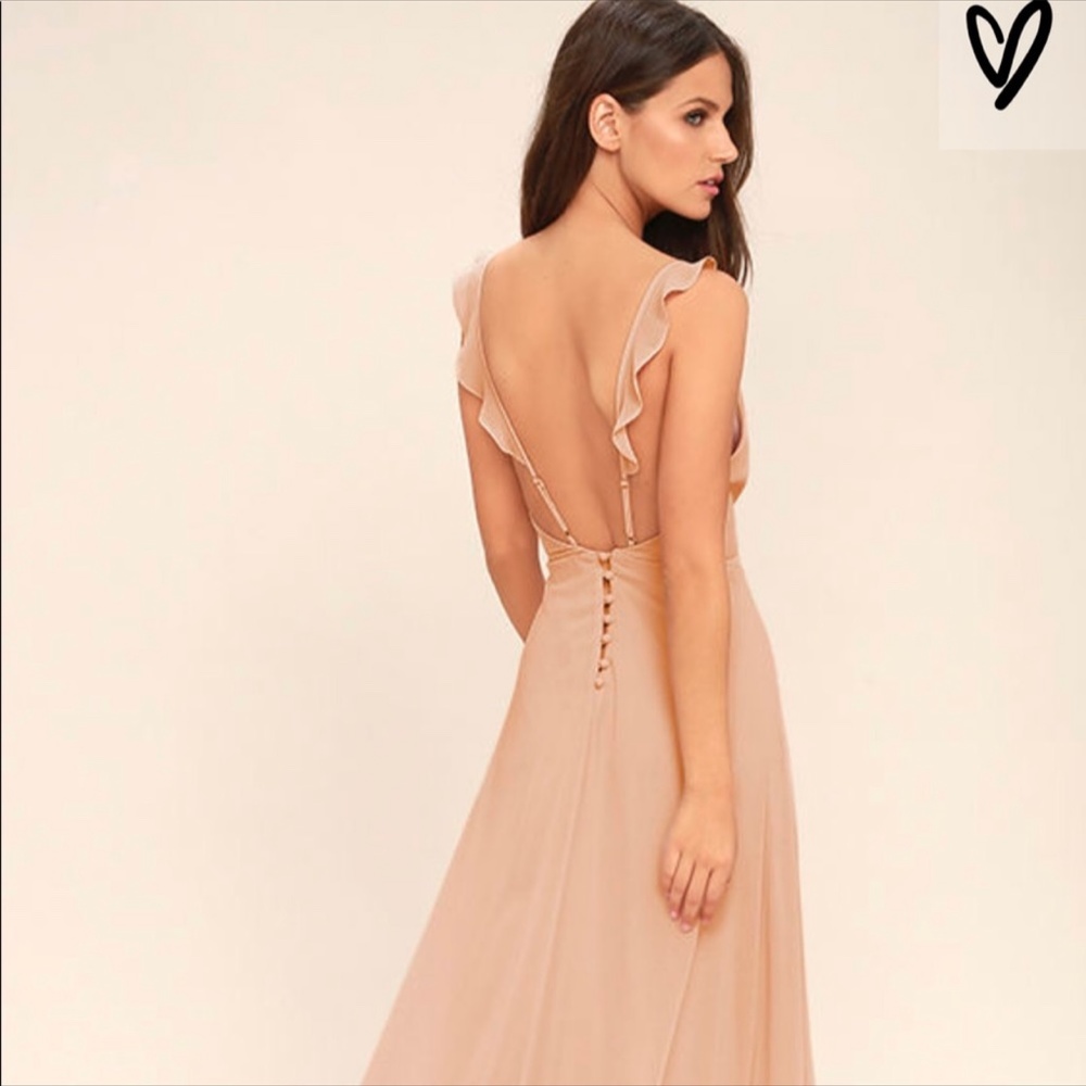 Lulus Meteoric Rise Blush Maxi Dress
